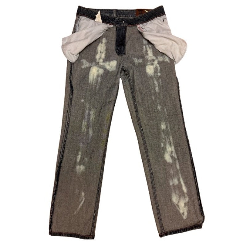 Two of Swords Jeans | OOAK Handpainted (33 x 30)