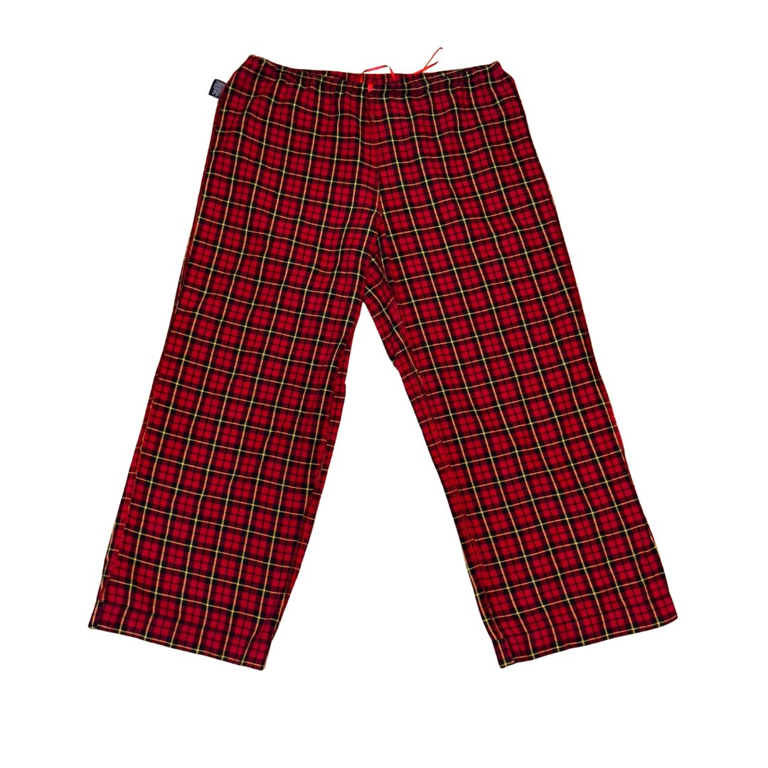 American Living Classic Cotton Red Plaid Flannel Pajama Set (L)