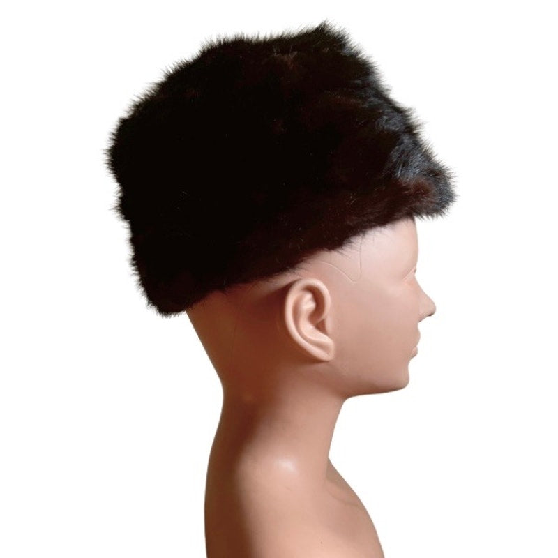 Union Made Vintage Dark Brown Mink Fur Cossack-Style Hat (21.5”)