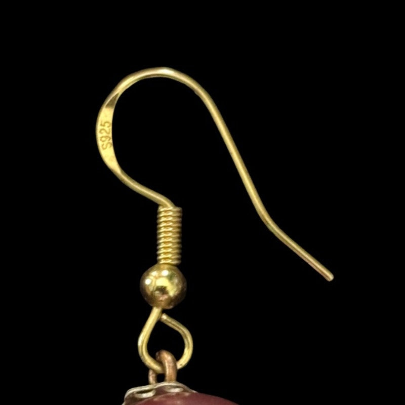 Baroque-Inspired Fuchsia Pink and Cream Pearl Bead Drop Earrings
