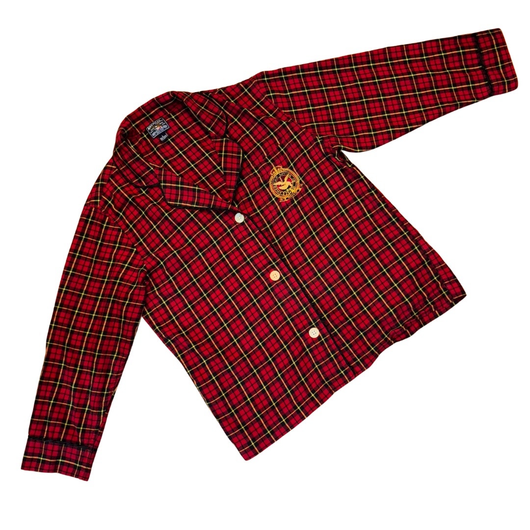 American Living Classic Cotton Red Plaid Flannel Pajama Set (L)