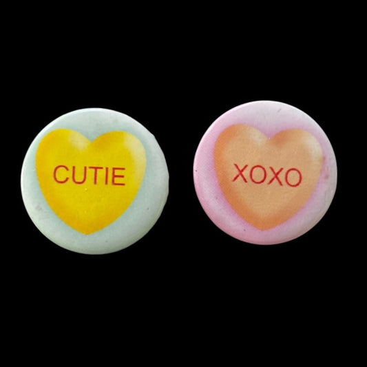 Y2K Cutie & XOXO Small Conversation Heart Button Pins