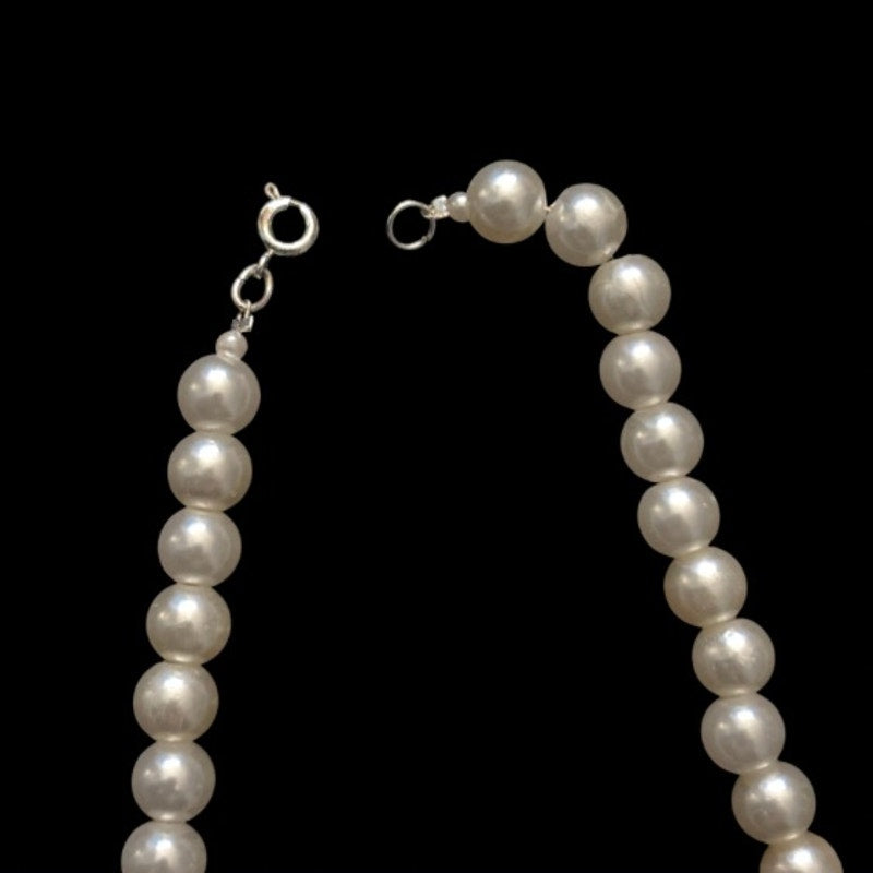Chunky Mock Baroque Pearl Choker Necklace | Handmade with Vintage Beads