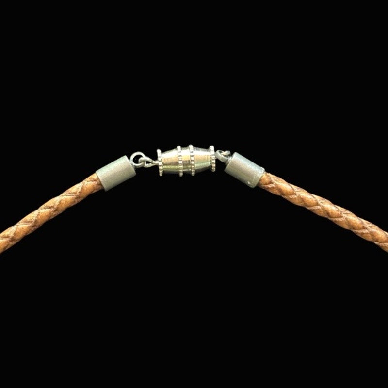 Snail Shell Pendant Leather Cord Choker Necklace