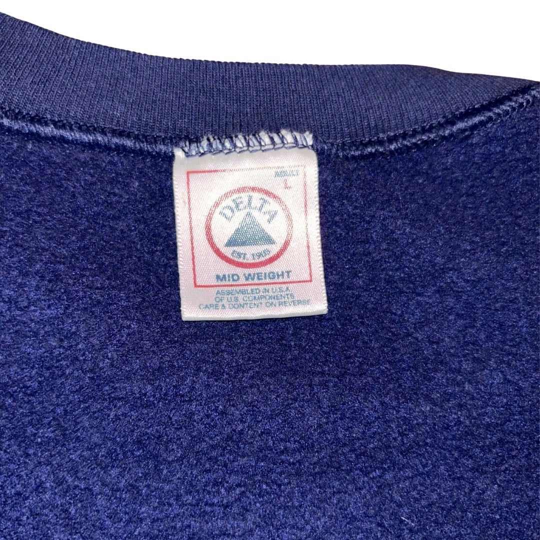 1990’s Vintage Navy Blue “Babysitters are Special” Crewneck Sweater (L)