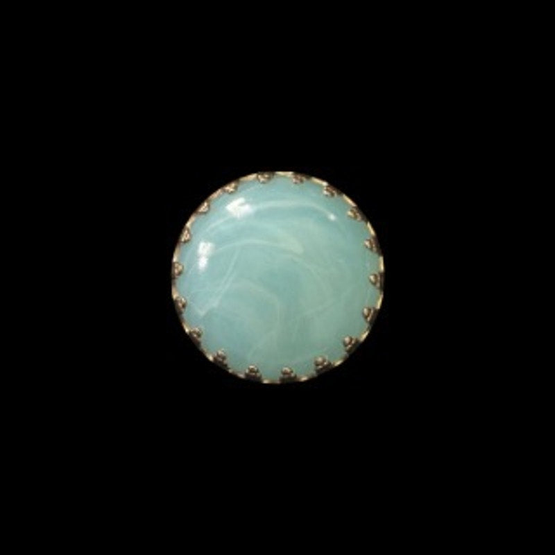 Shimmery Aqua Blue Upcycled Vintage Earring Ring