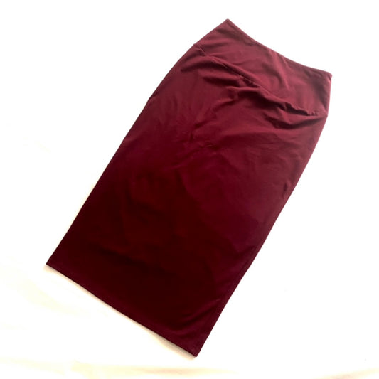 Control Top Eggplant High Waisted Bodycon Pencil Skirt (M)