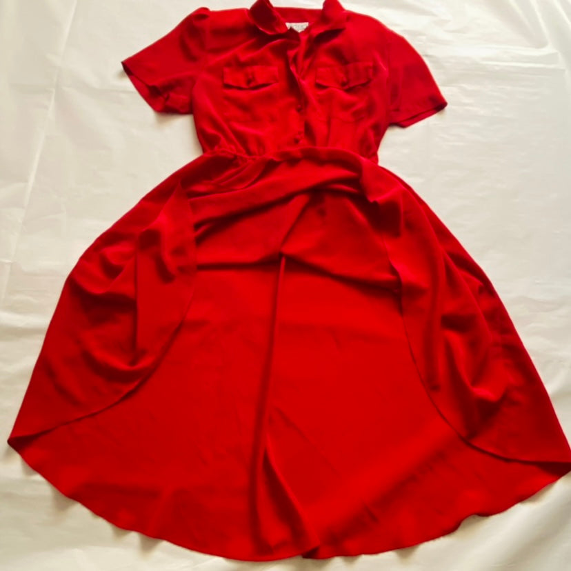 🔔 Maraschino Cherry Red Midi Dress (12)